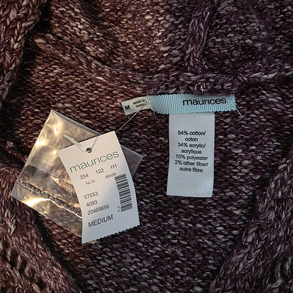 Women's Purple Hooded Sweater - Picture 3 of 4